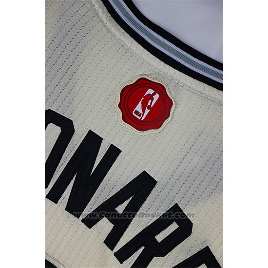 Maglia Natale 2015 San Antonio Spurs Kawhi Leonard #2 Bianco